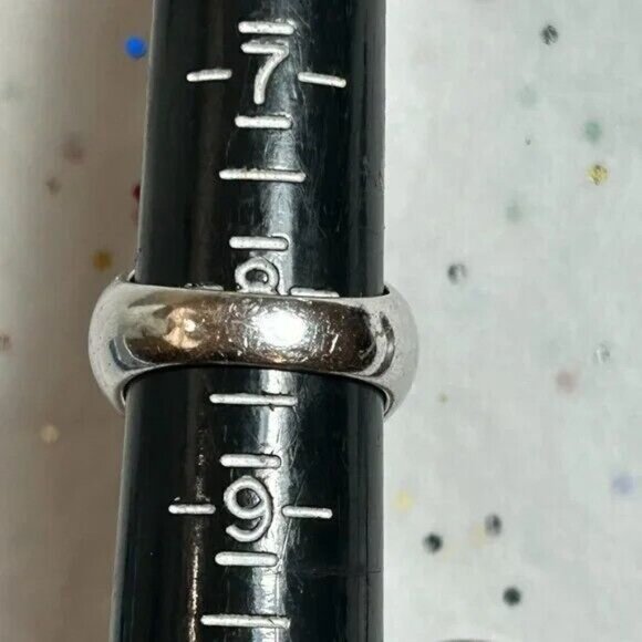 Gorgeous Signed Sterling Silver Micro Pave Clear CZ Sparkling Dome Ring Size 8 - Picture 12 of 14